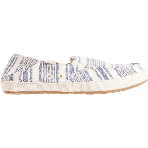 NEW Sanuk Twinny ST Sneakers - Slip-Ons, Linen Stripe For Women in indigo 6251s7 - Picture 1 of 6